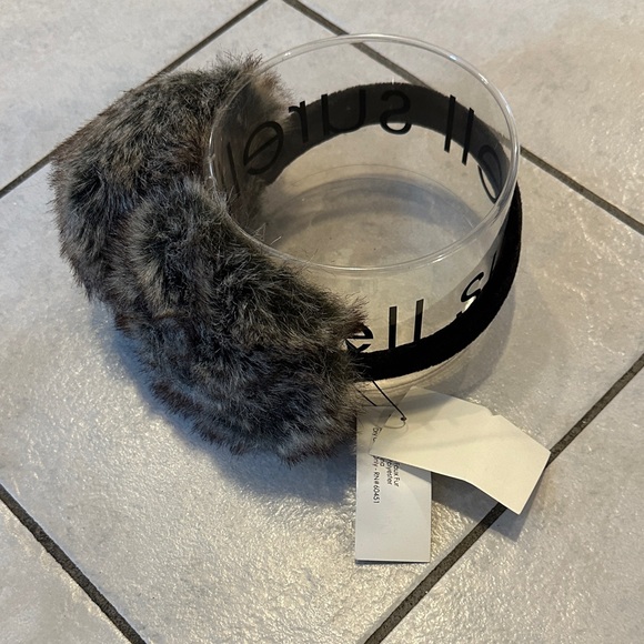 Surell Black and Gray Faux Fur Earmuffs - Picture 2 of 3